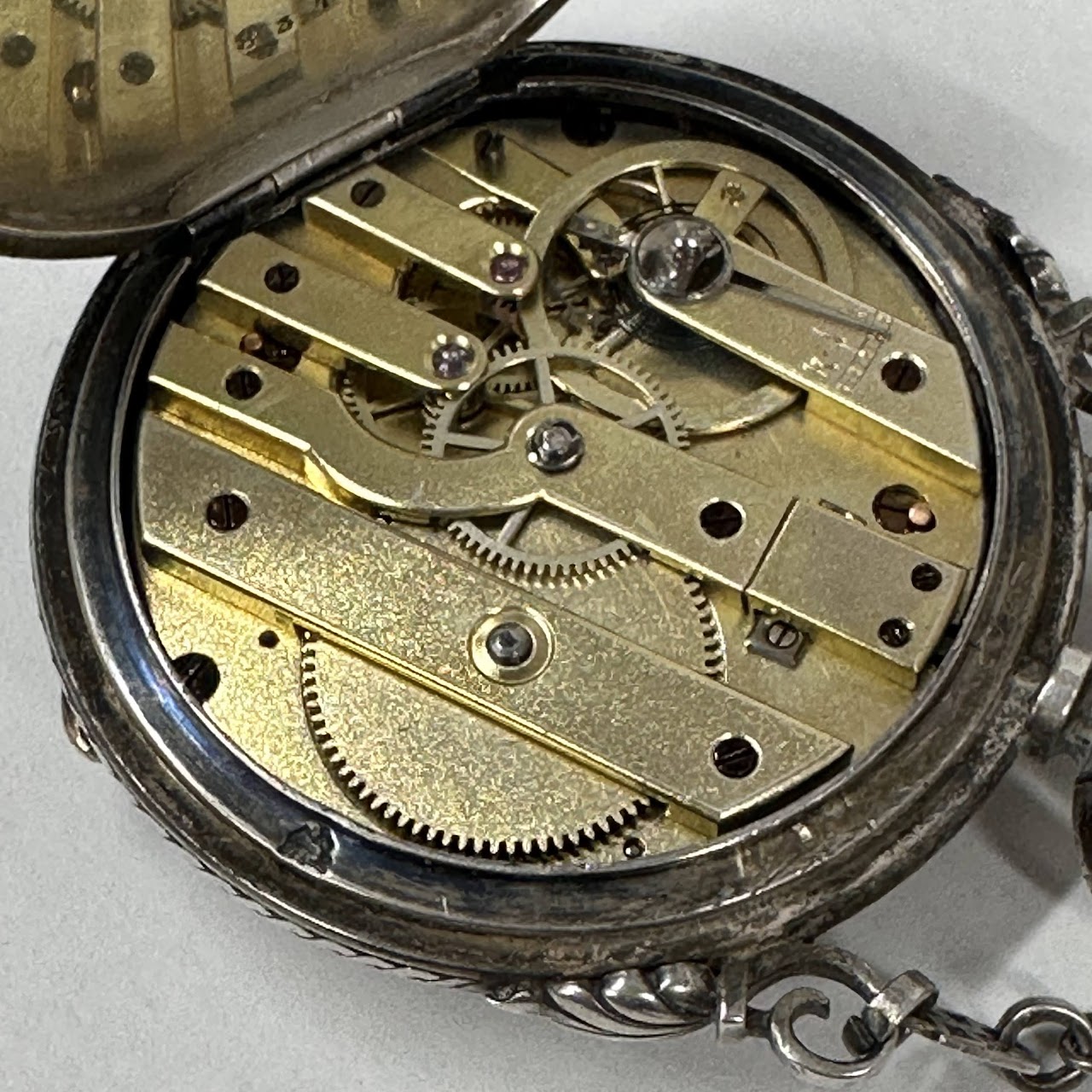Gustave Sandoz Silver Pocket Watch
