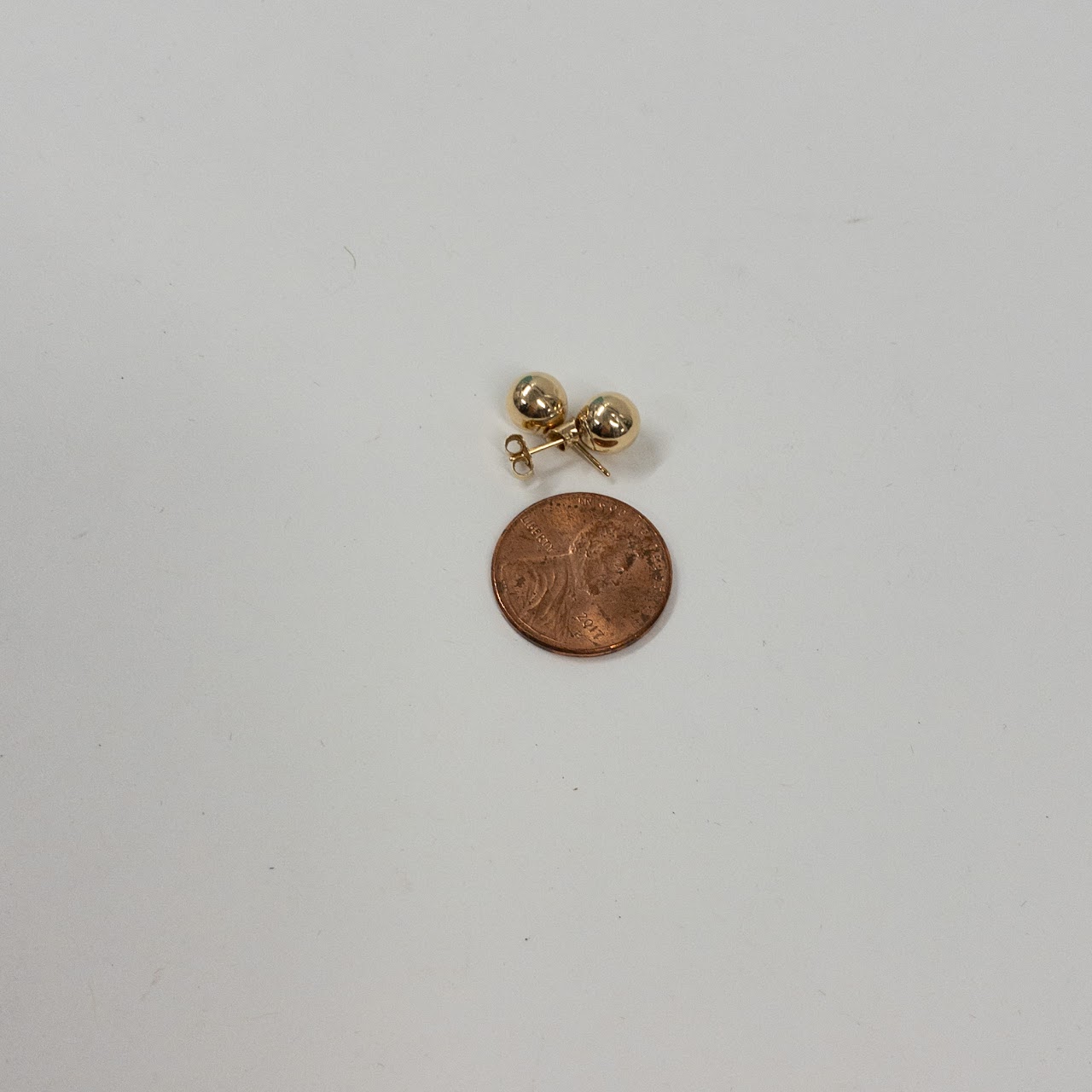 14K Gold Ball Earrings