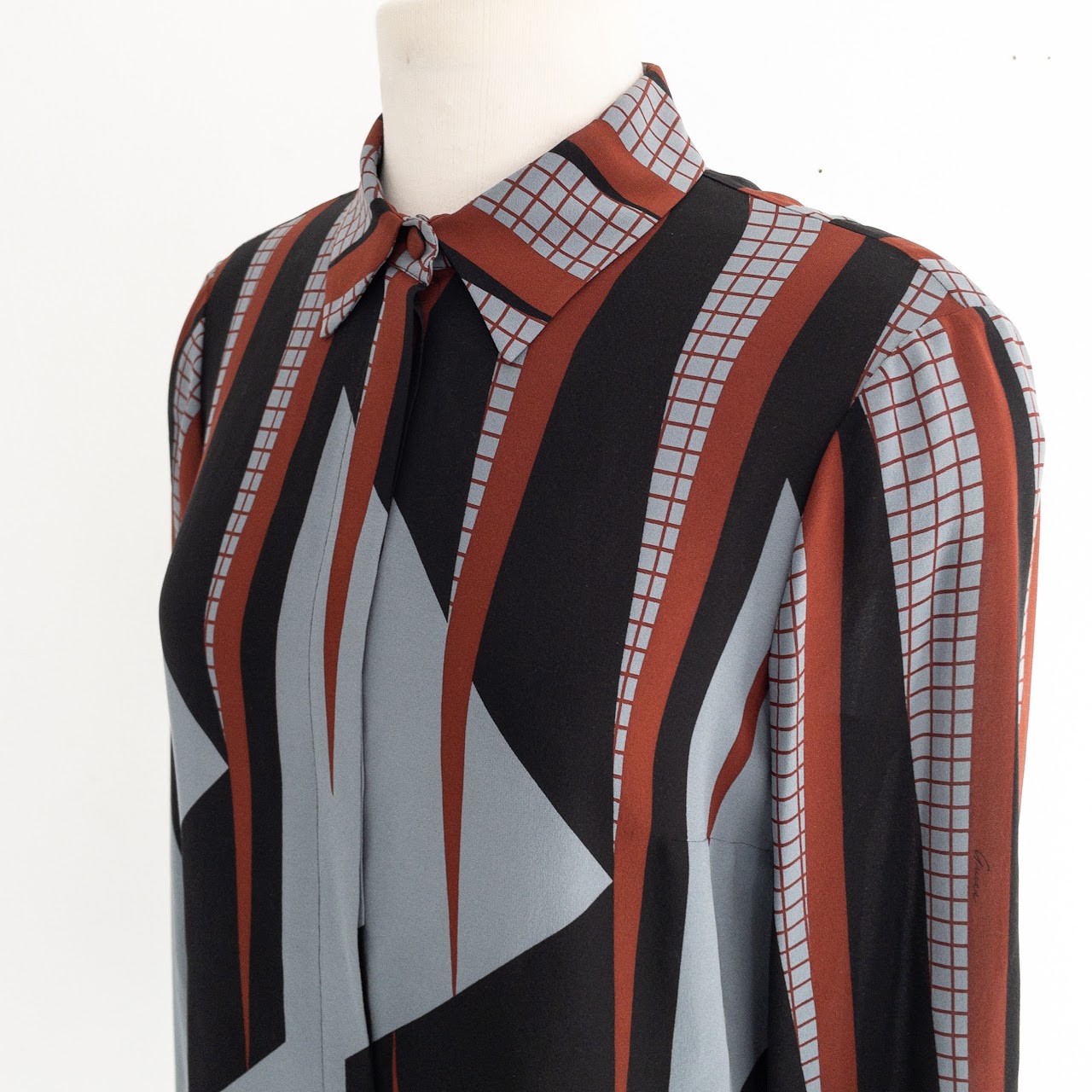 Gucci Abstract Silk Blouse