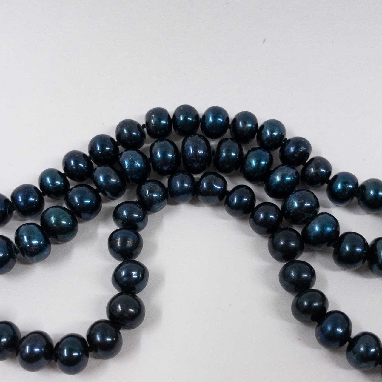 Dyed Triple Strand Pearl Necklace