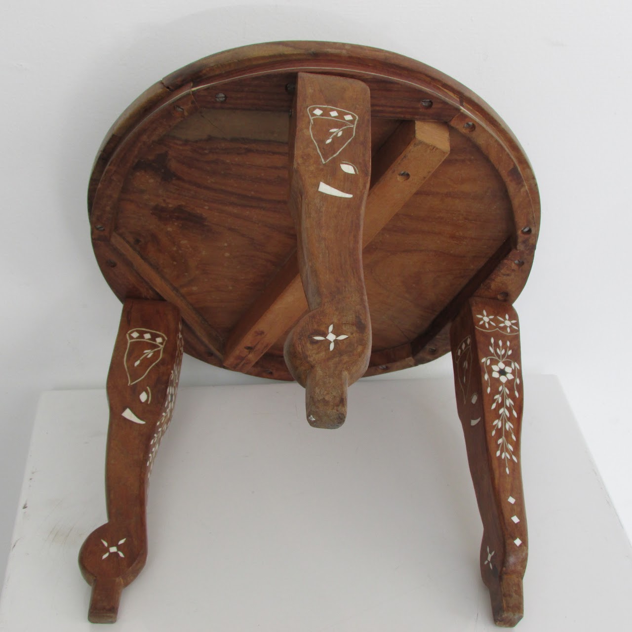 Inlaid Wood Accent Table