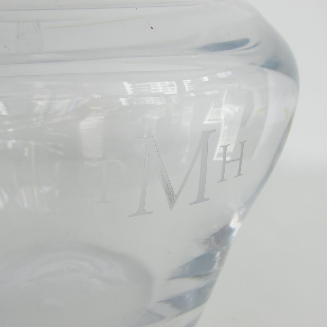 Simon Pearce Monogrammed Crystal Bowl