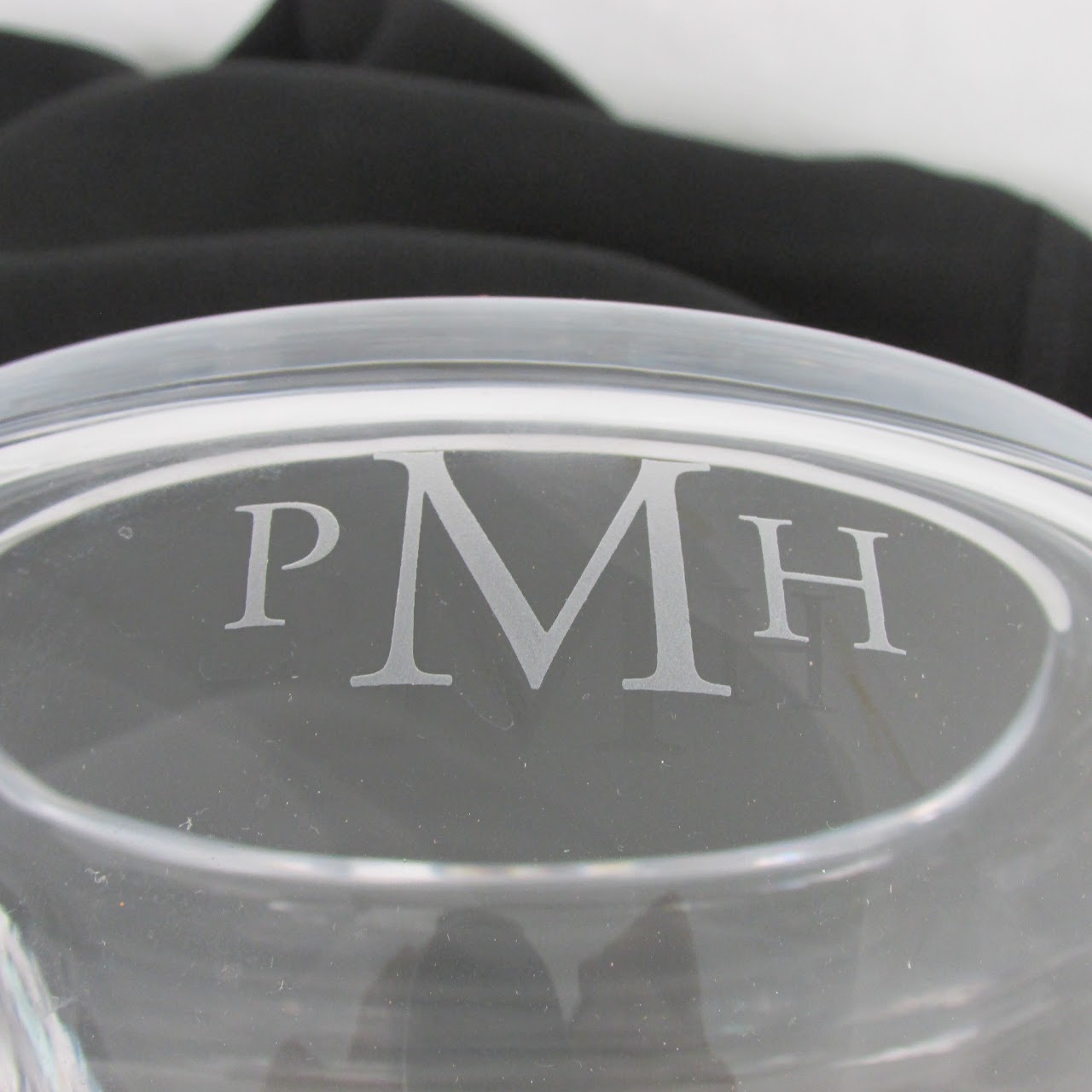 Simon Pearce Monogrammed Crystal Bowl