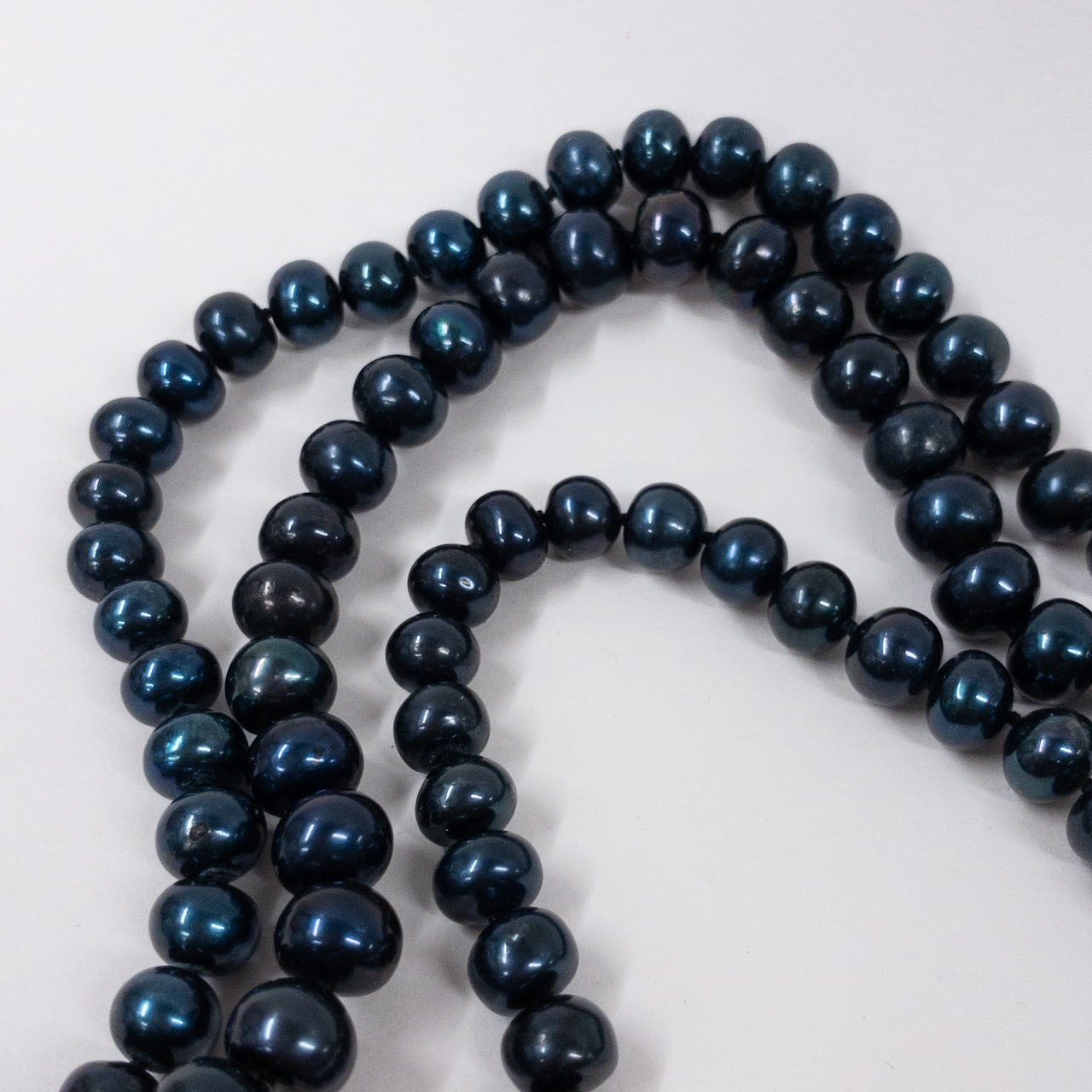 Dyed Triple Strand Pearl Necklace