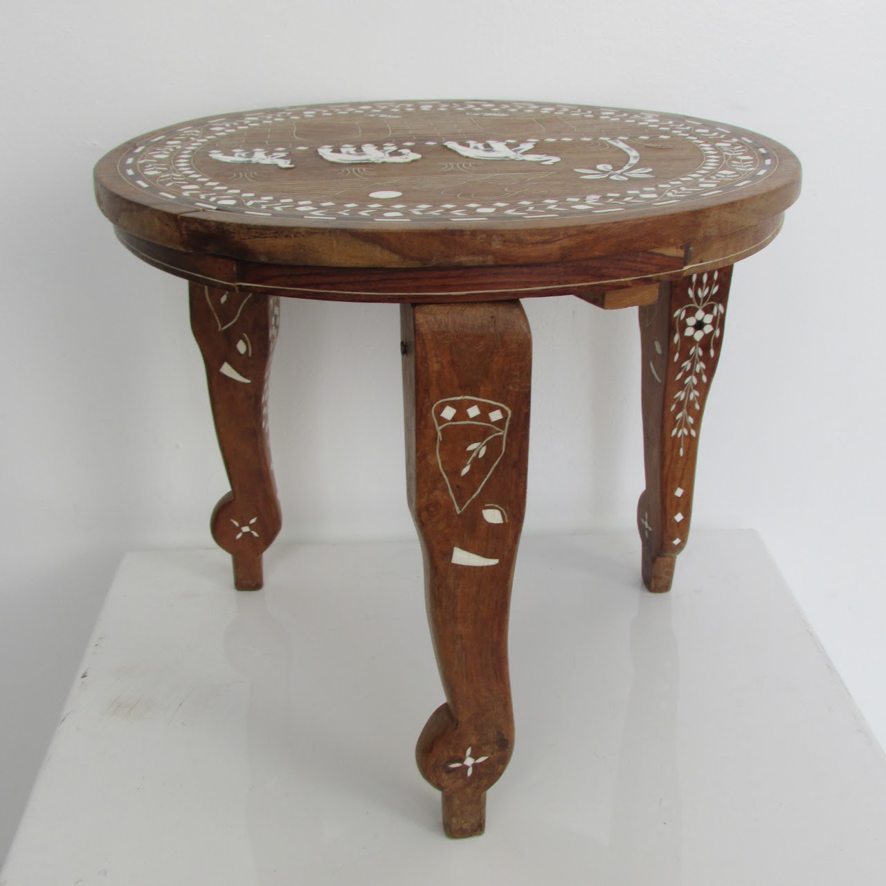 Inlaid Wood Accent Table