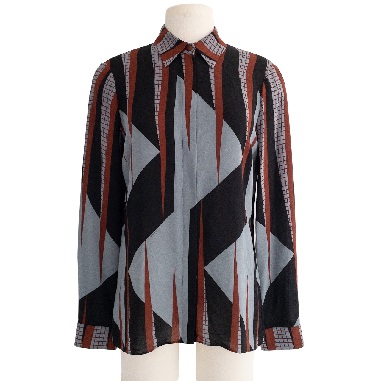 Gucci Abstract Silk Blouse