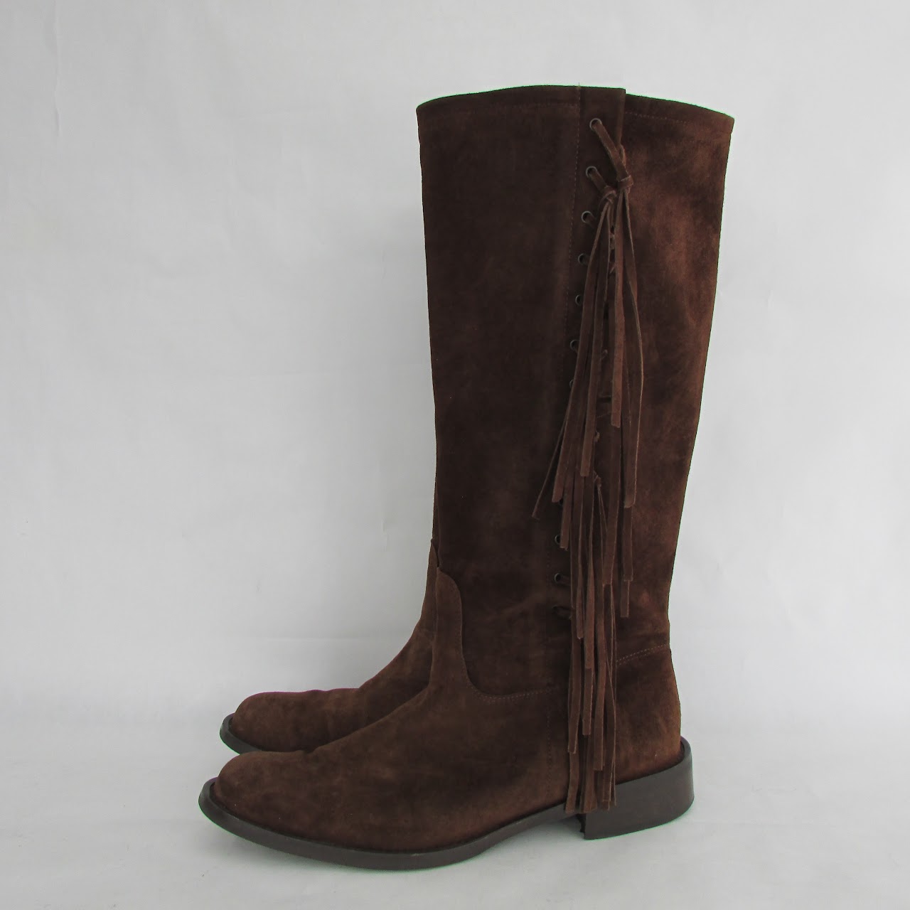 Coach Suede Fringe Boots