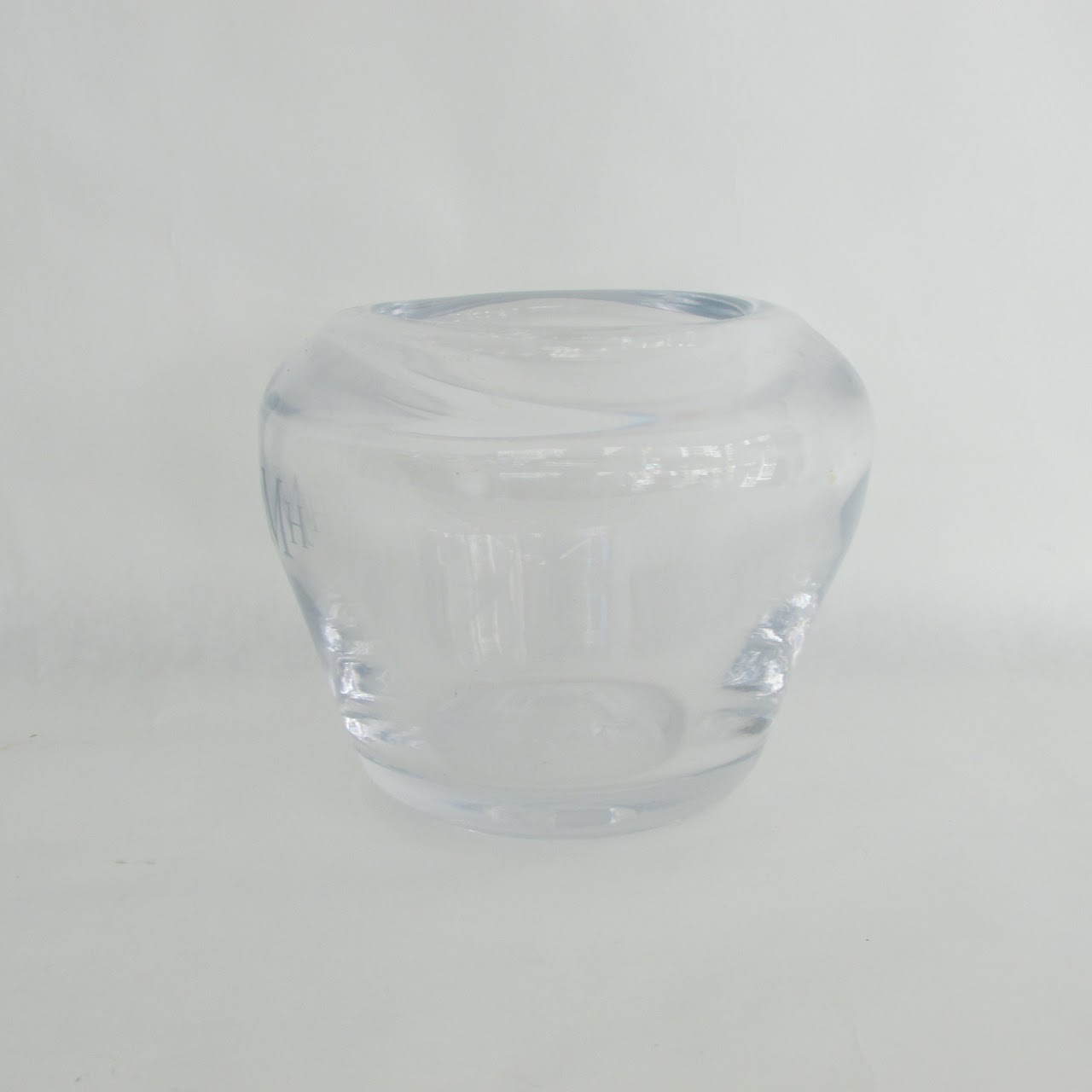 Simon Pearce Monogrammed Crystal Bowl