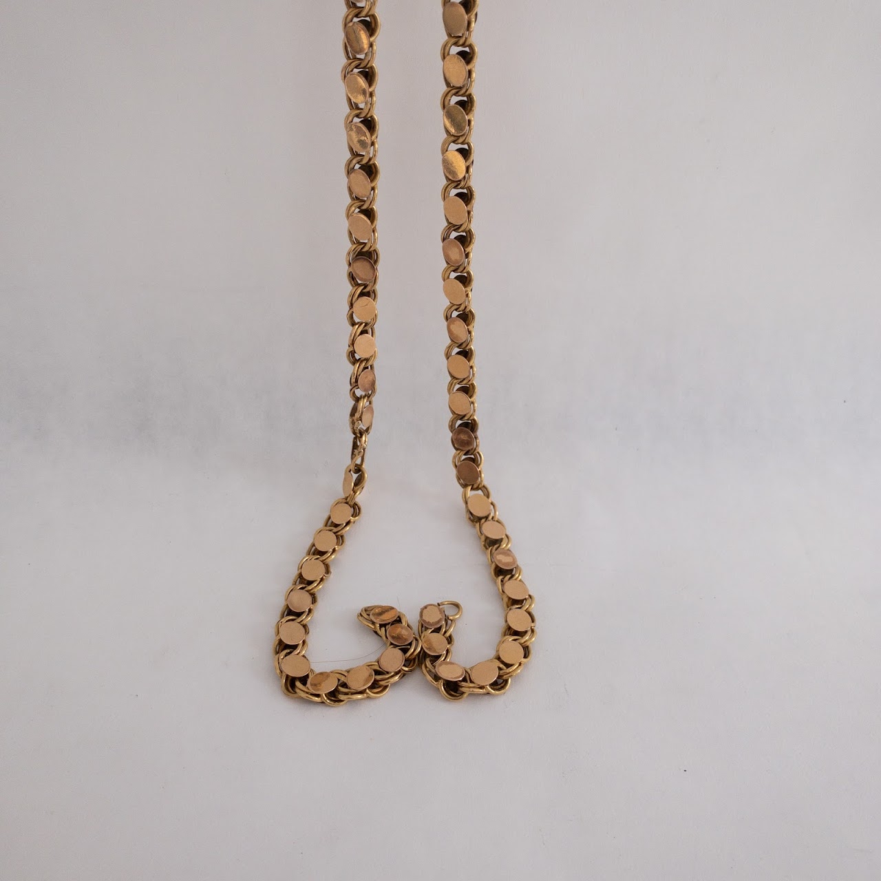 14K Gold Rolo Link Chain NEEDS REPAIR