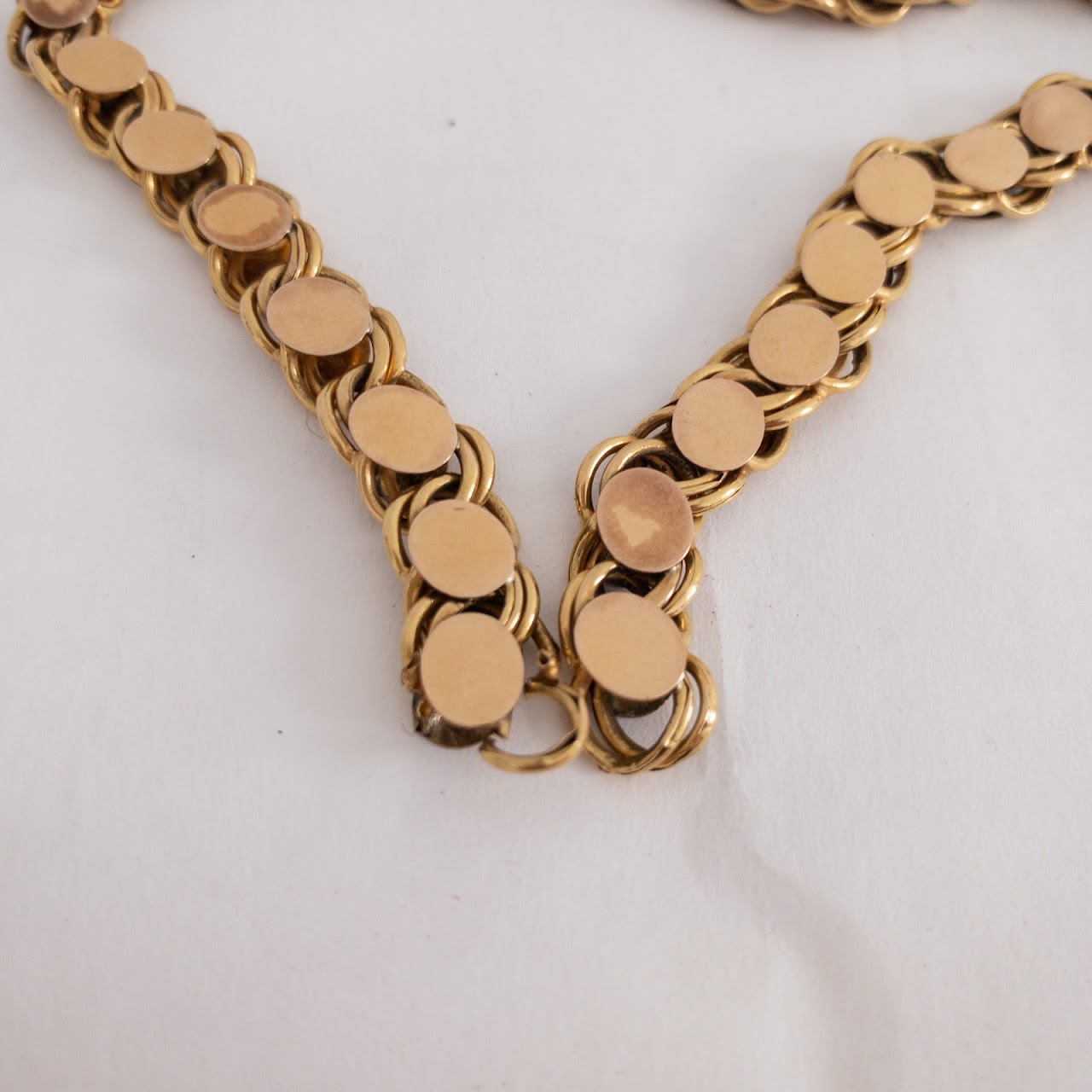 14K Gold Rolo Link Chain NEEDS REPAIR