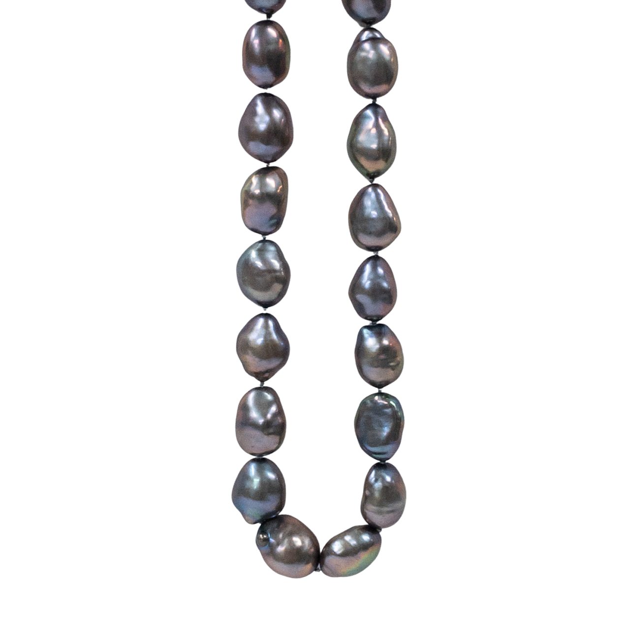 Sterling Silver & Black Tahitian Pearl Necklace