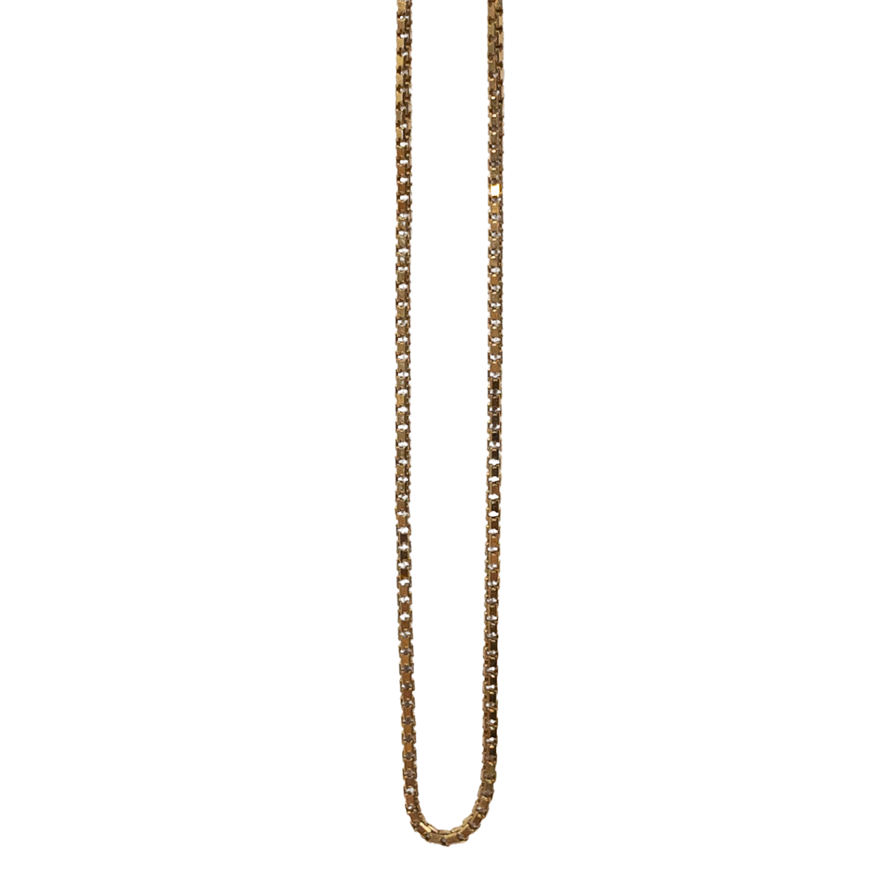 14K Gold Box Chain Necklace