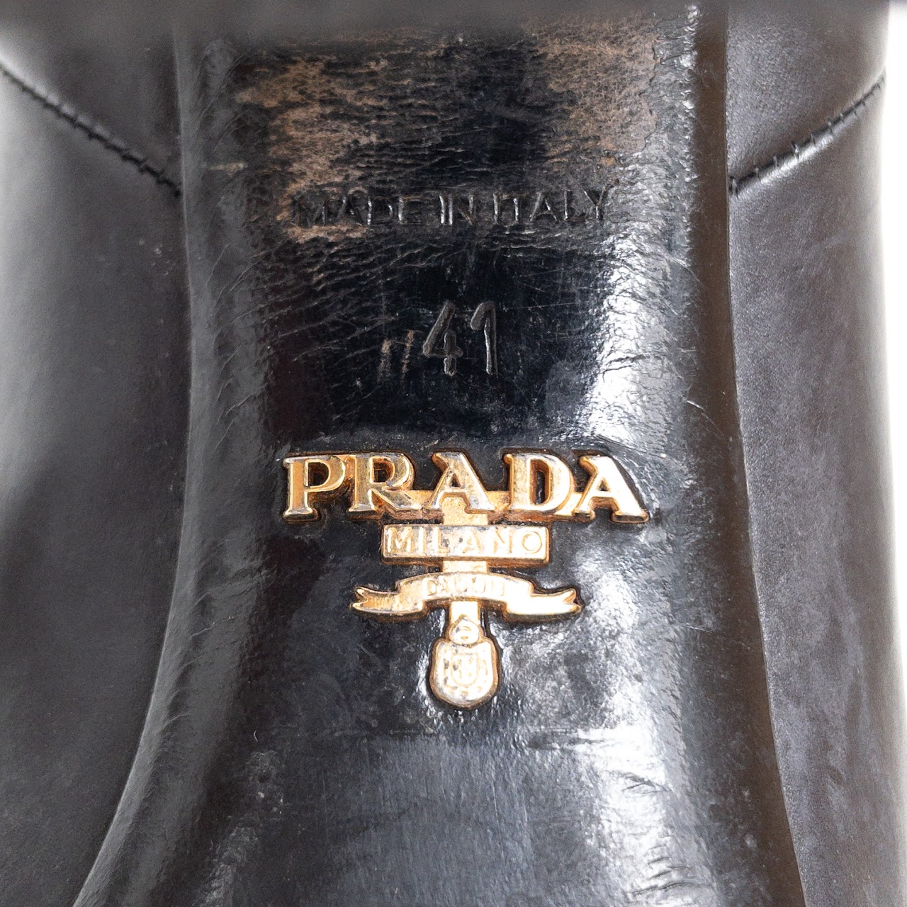 Prada Round Toe Ankle Boots