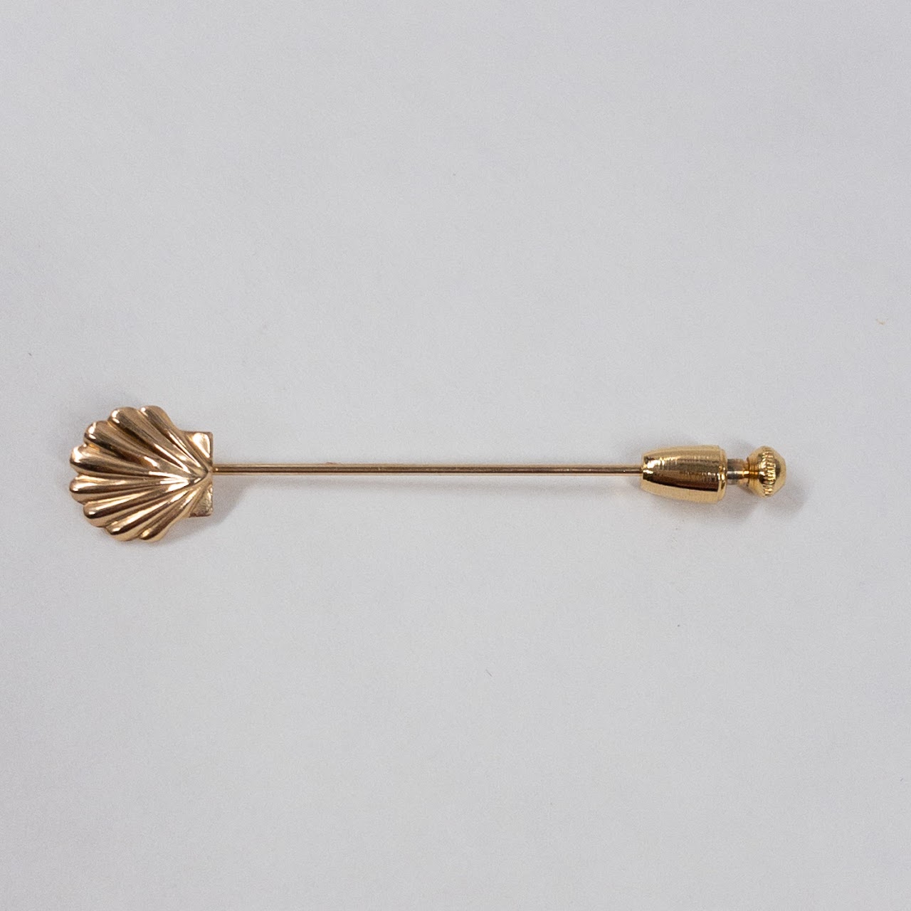 14K Gold Shell Hat Pin