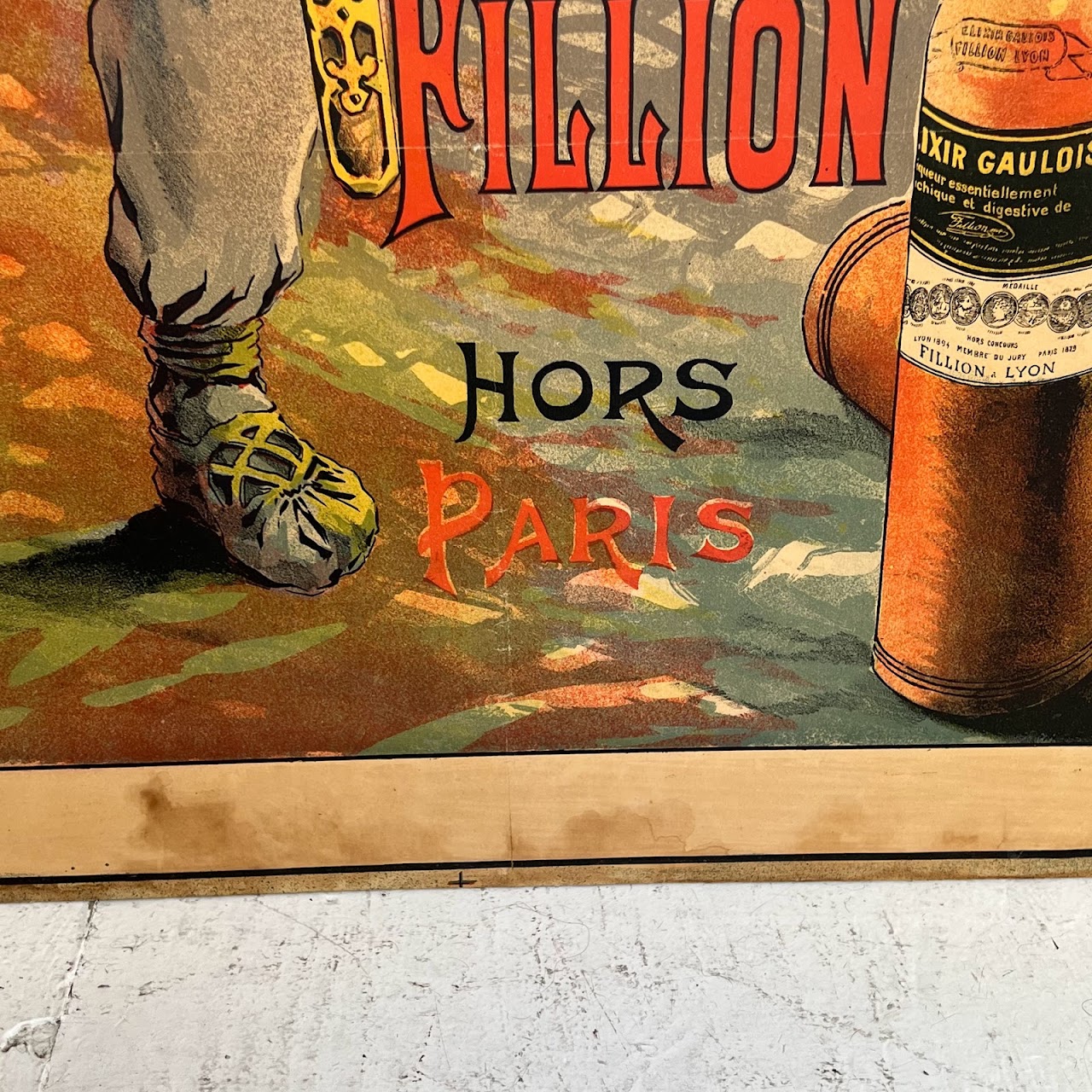 Georges Blott 'Elixir Gaulois' 19th C. Original Advertising Lithograph Poster