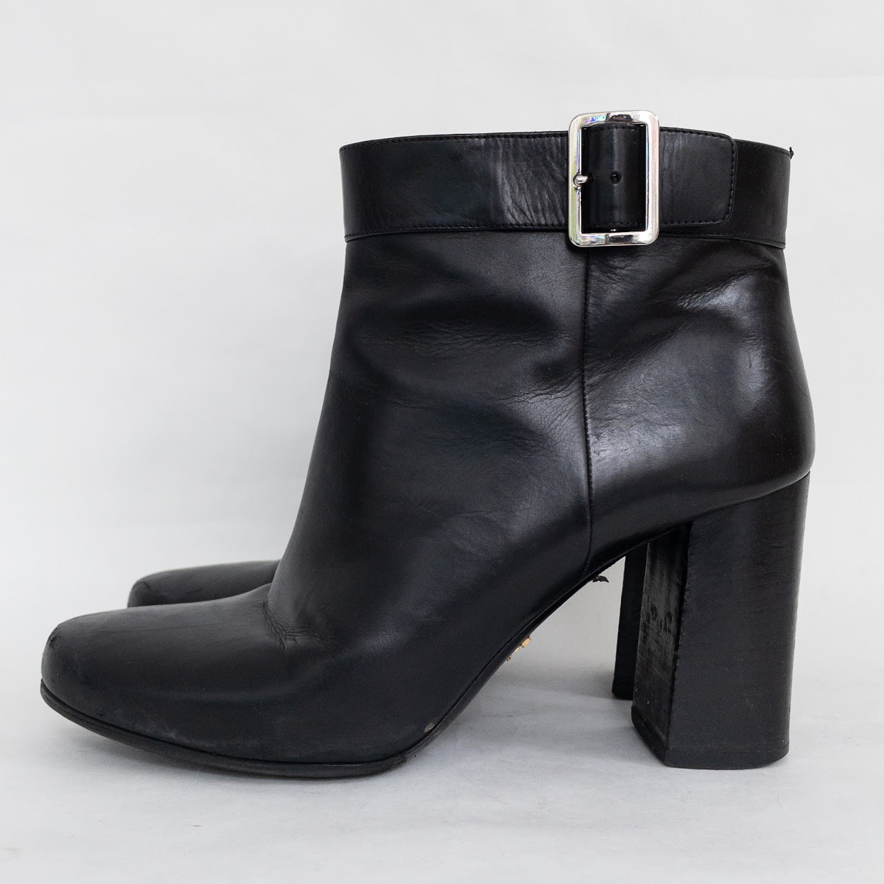 Prada Round Toe Ankle Boots