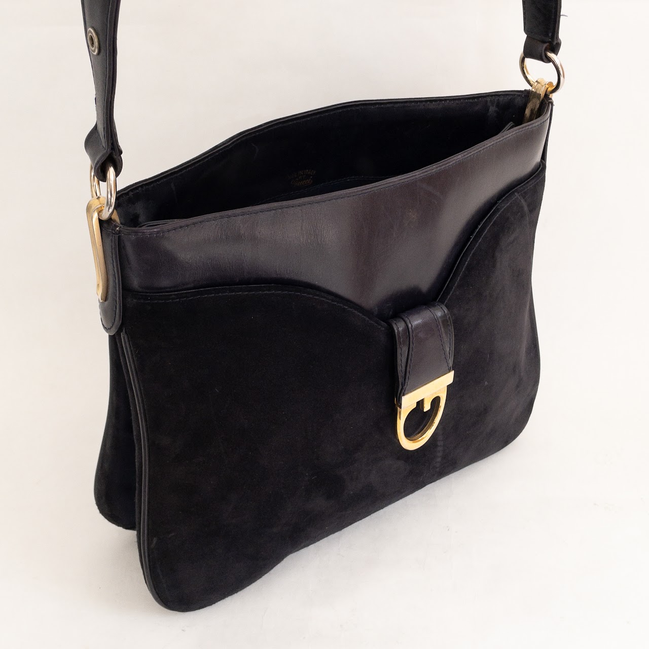 Gucci Vintage Navy Blue Shoulder Bag