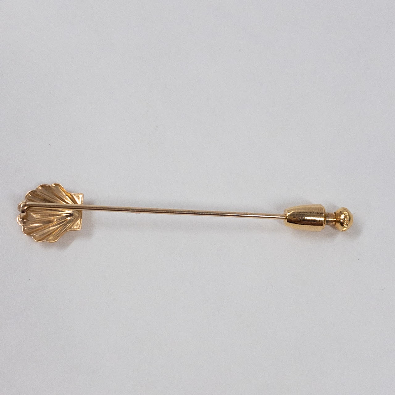 14K Gold Shell Hat Pin