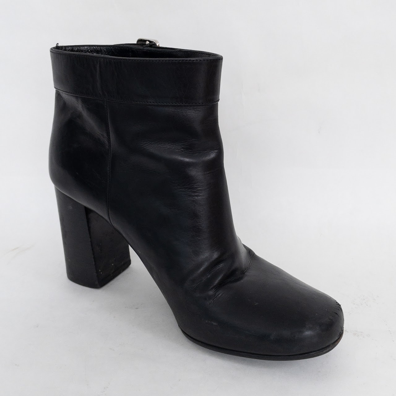 Prada Round Toe Ankle Boots