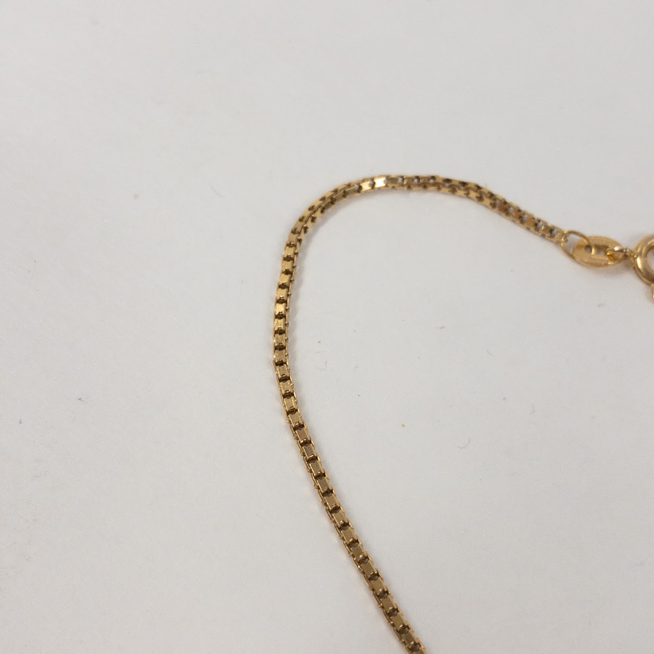 14K Gold Box Chain Necklace