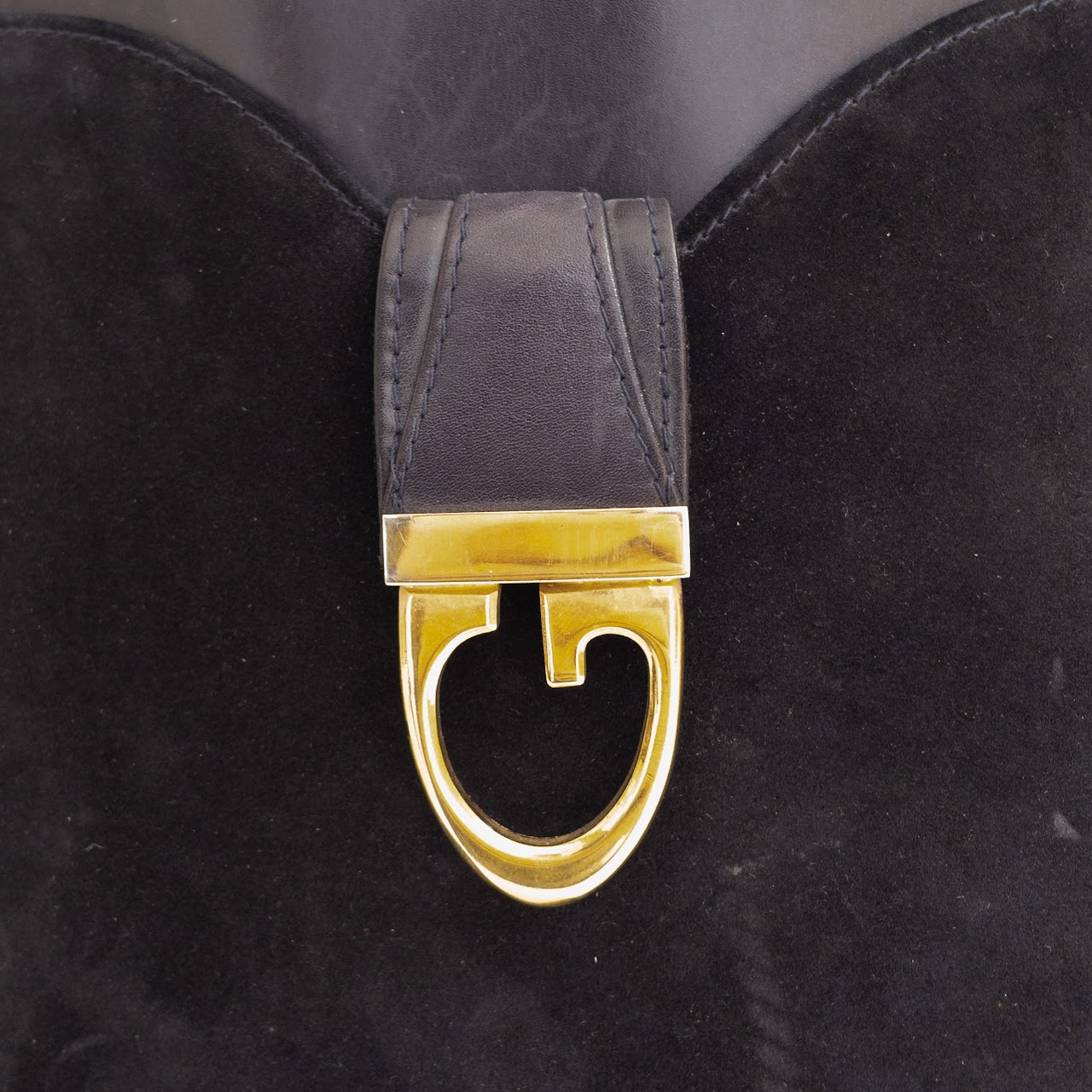 Gucci Vintage Navy Blue Shoulder Bag