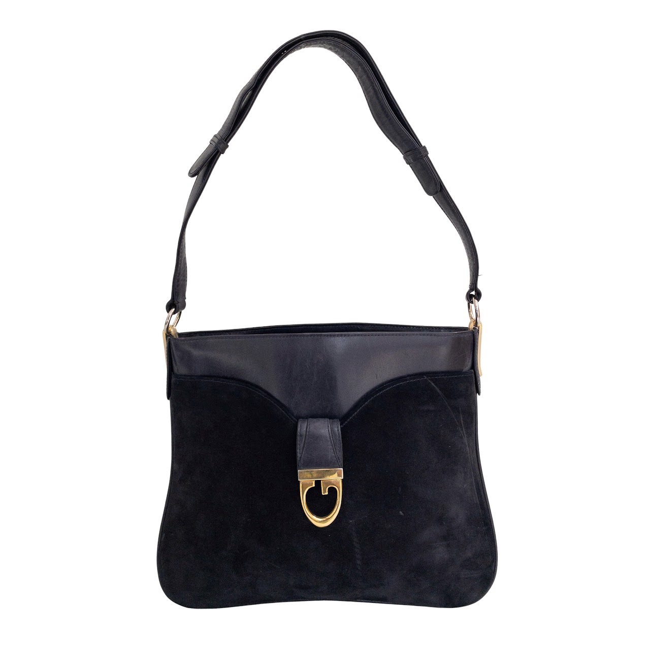 Gucci Vintage Navy Blue Shoulder Bag