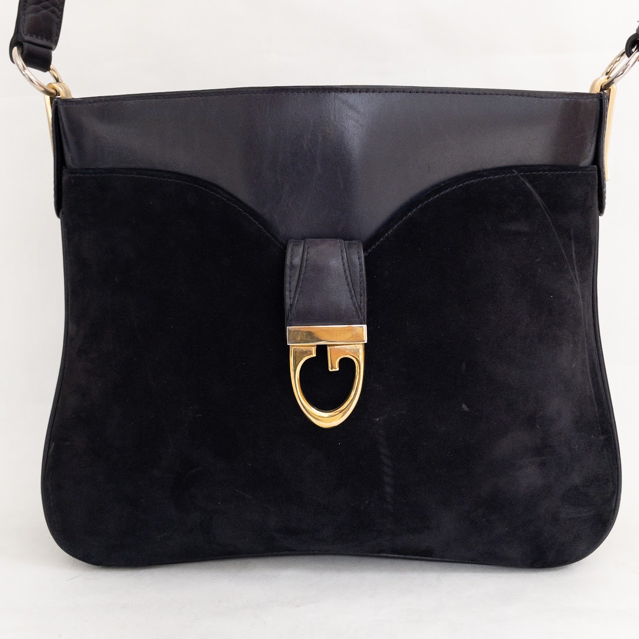 Gucci Vintage Navy Blue Shoulder Bag