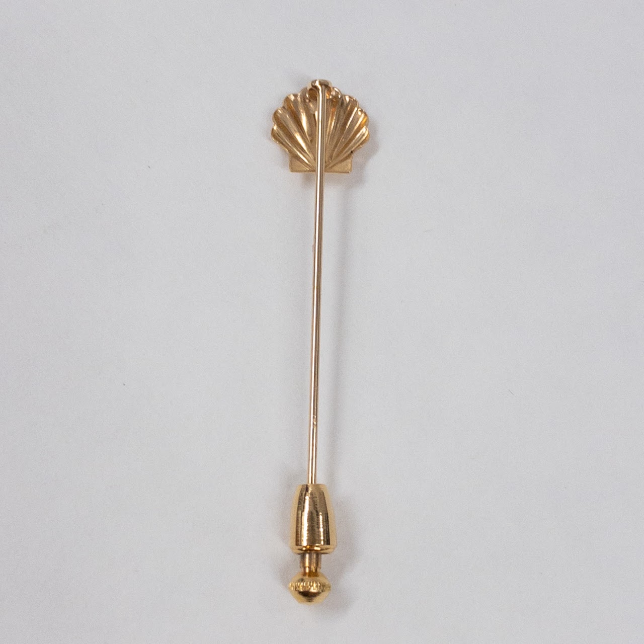 14K Gold Shell Hat Pin