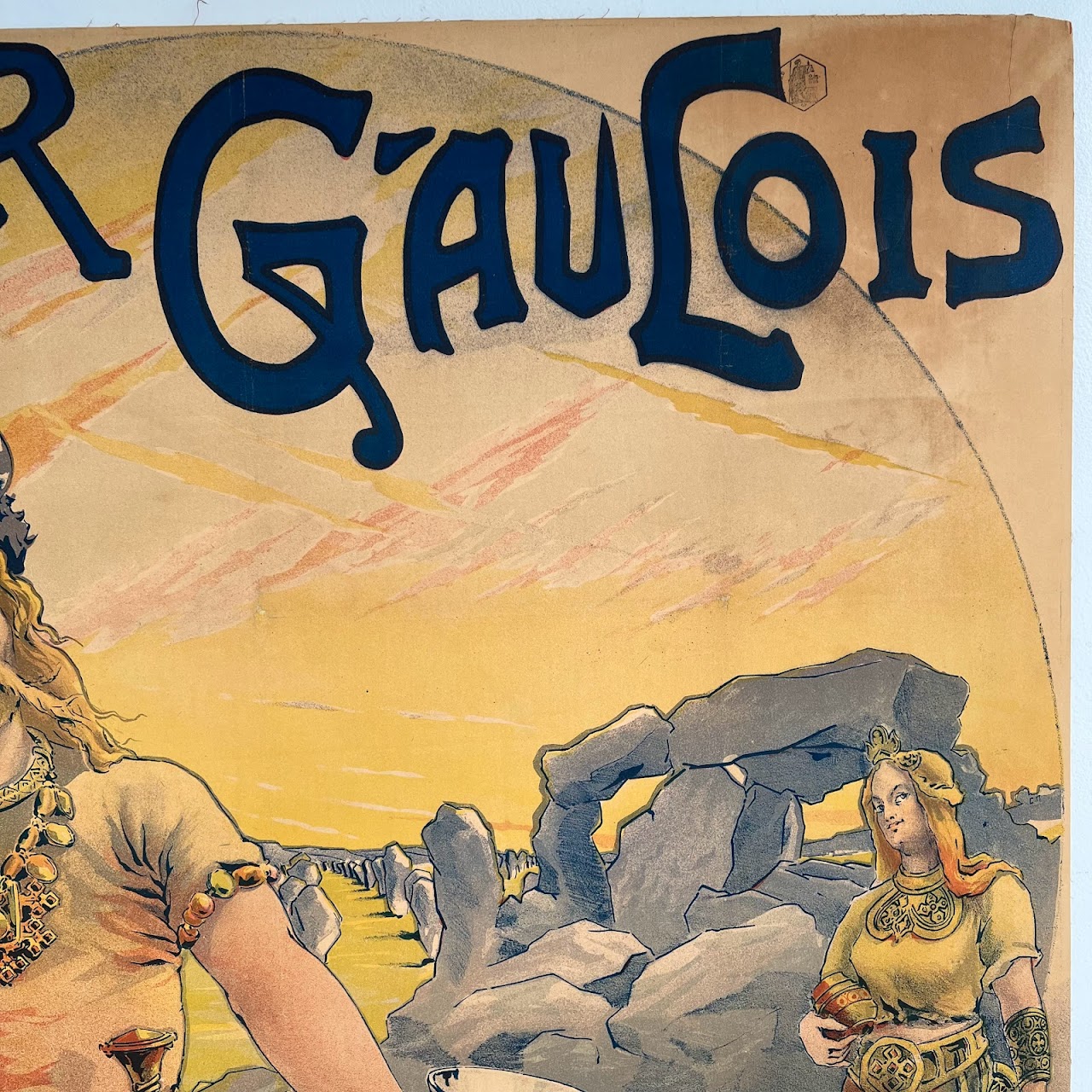 Georges Blott 'Elixir Gaulois' 19th C. Original Advertising Lithograph Poster