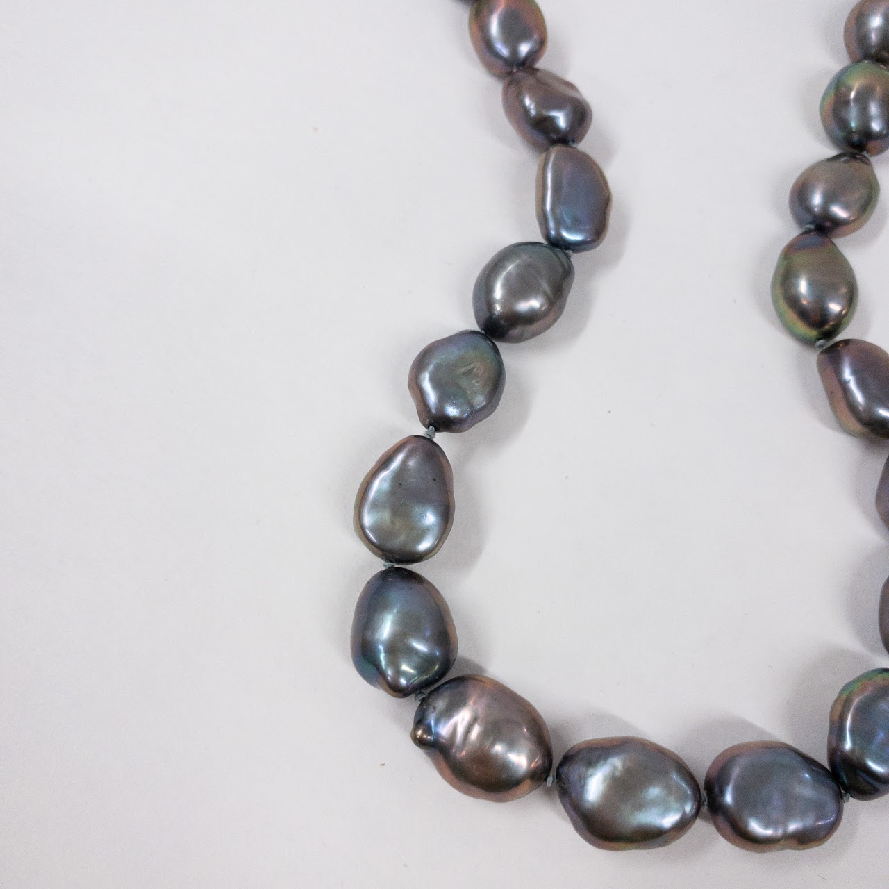 Sterling Silver & Black Tahitian Pearl Necklace