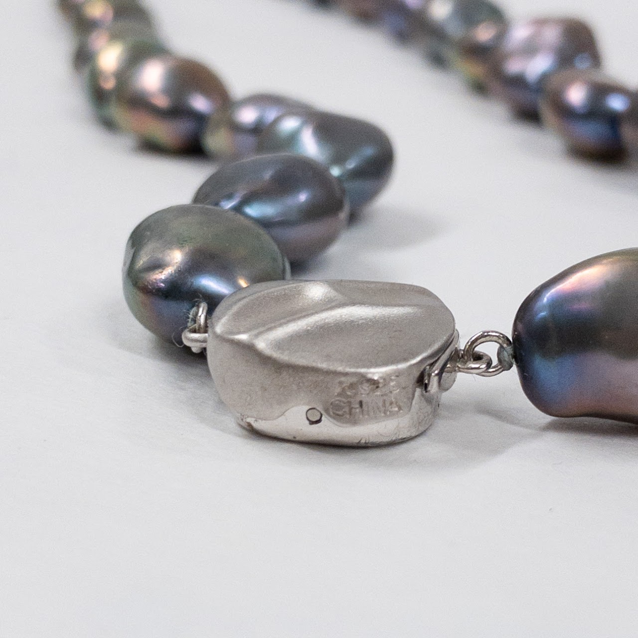 Sterling Silver & Black Tahitian Pearl Necklace