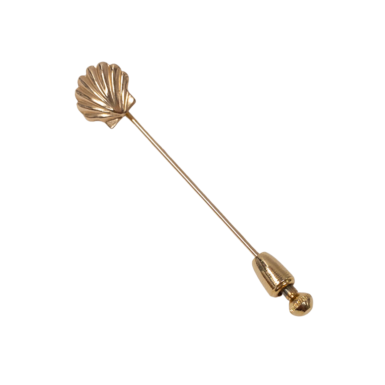 14K Gold Shell Hat Pin