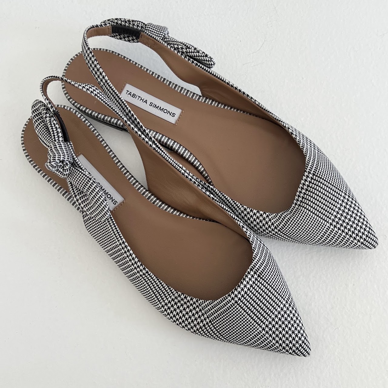 Tabitha Simmons Houndstooth Slingback Flats