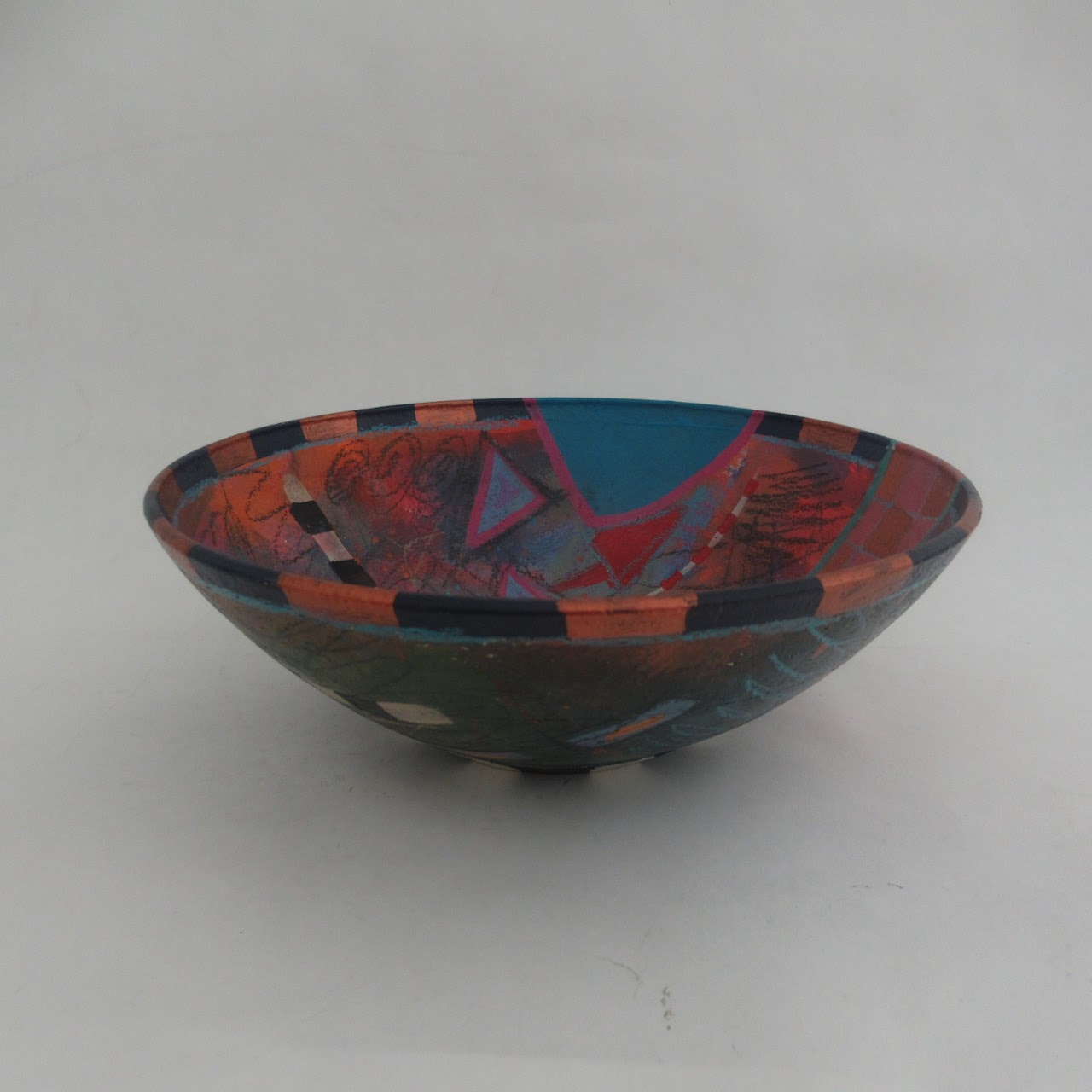 Hand-Painted Ceramic Art Bowl