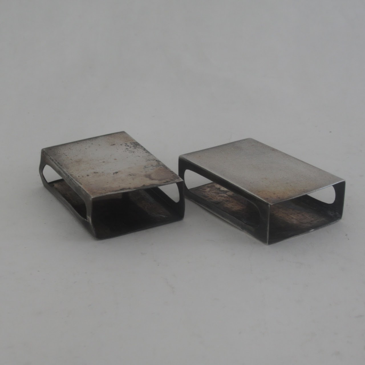 Sterling Silver Vintage Matchbox Holder Pair # 2