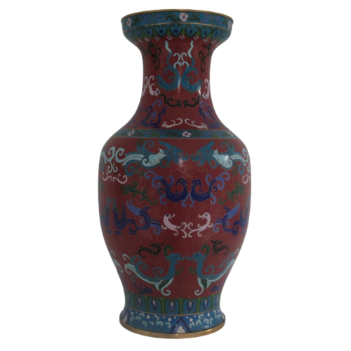 Cloisonné On Brass Large Urn # 2