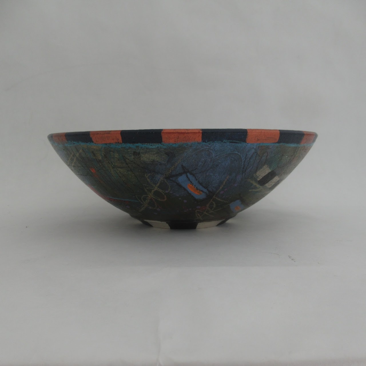 Hand-Painted Ceramic Art Bowl