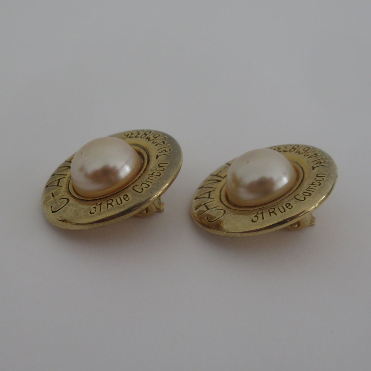Chanel 'Pearl' Clip Earrings