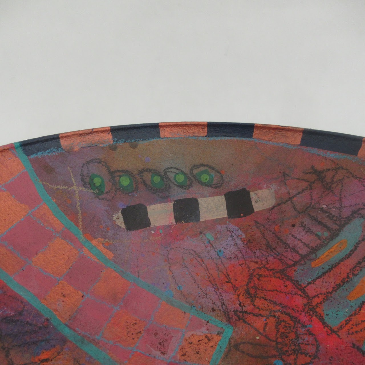 Hand-Painted Ceramic Art Bowl