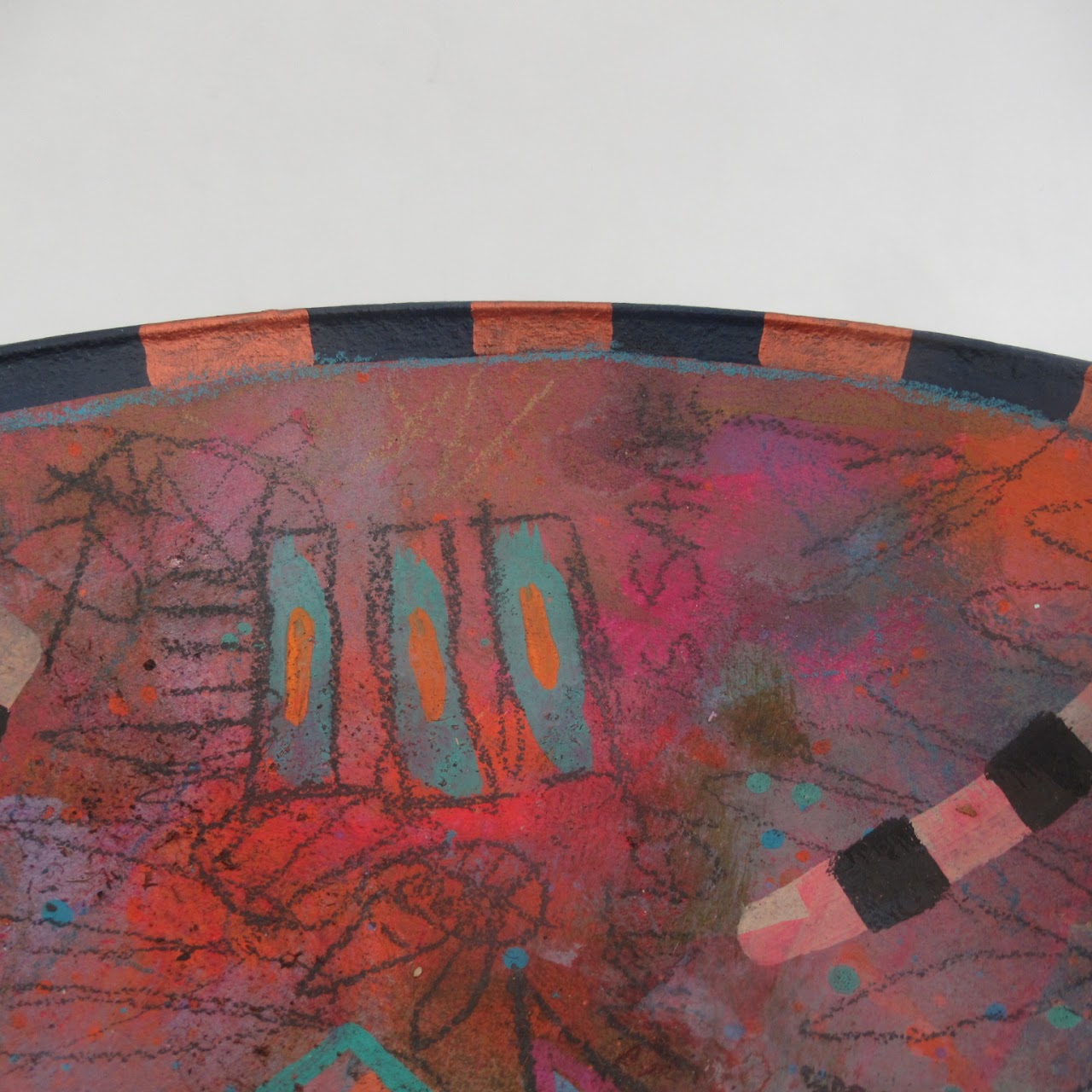 Hand-Painted Ceramic Art Bowl