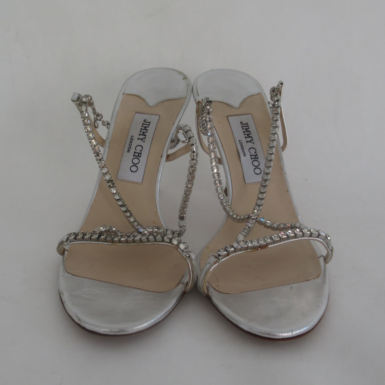 Jimmy Choo Rhinestone Strap Sandals