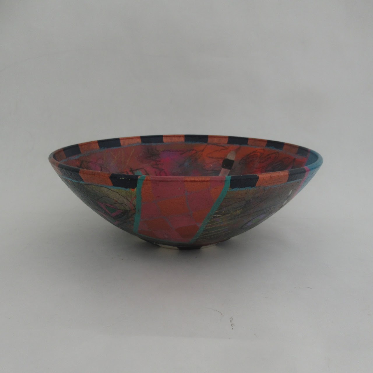 Hand-Painted Ceramic Art Bowl