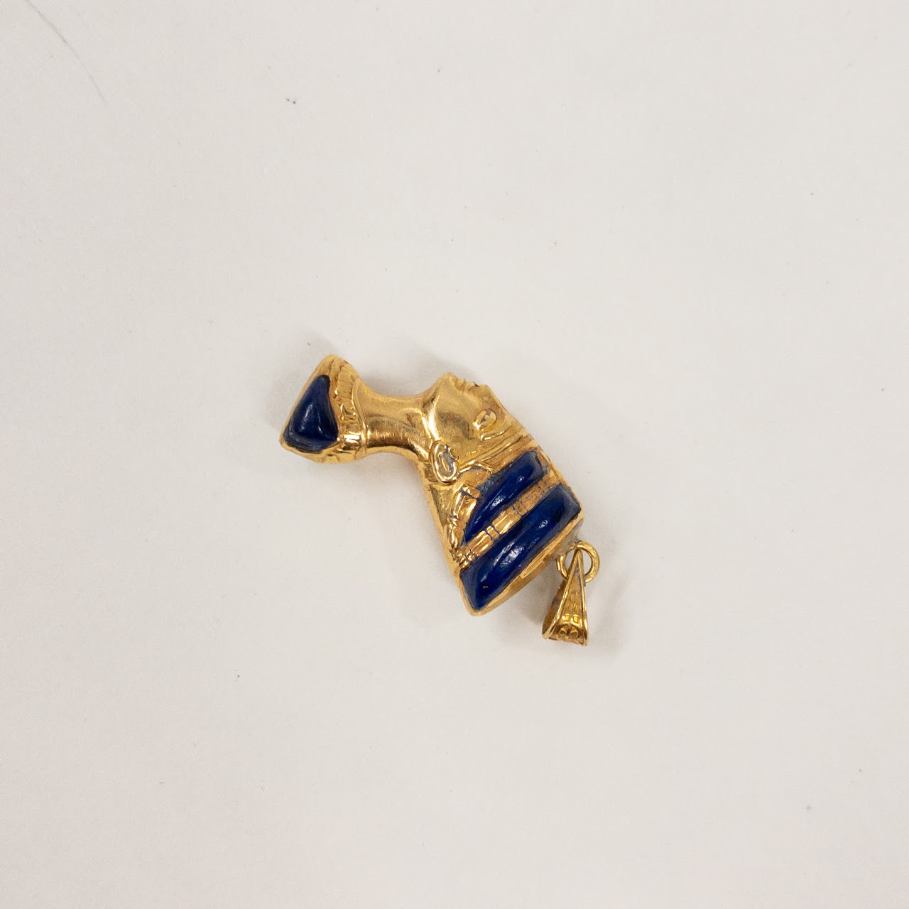 18K Gold, Lapis Lazuli & Turquoise Nefertiti Charm