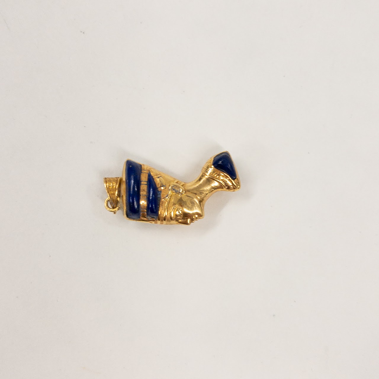 18K Gold, Lapis Lazuli & Turquoise Nefertiti Charm