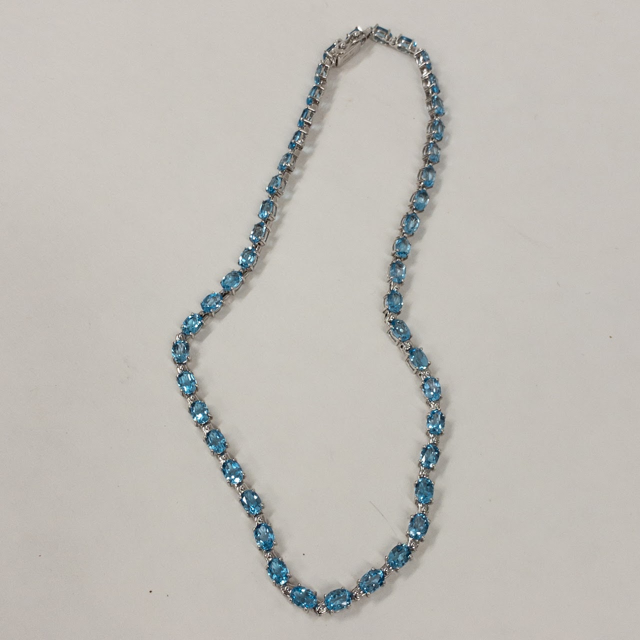 Sterling Silver & Blue Stone Necklace