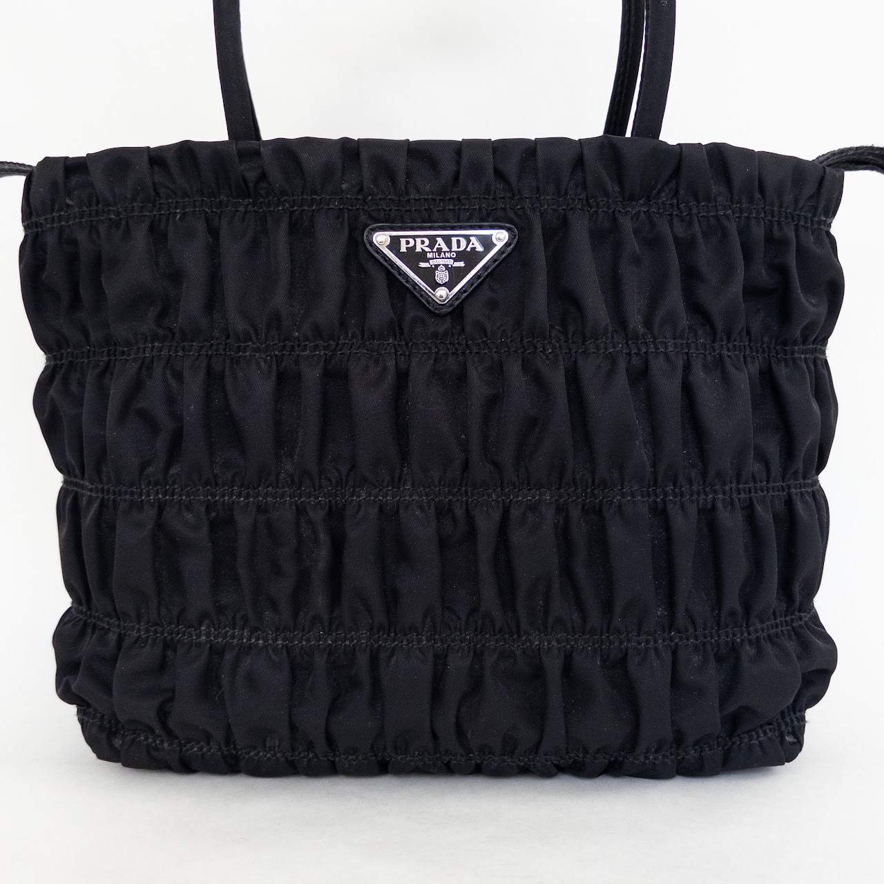 Prada Tessuto Gauffre Black Crossbody Tote