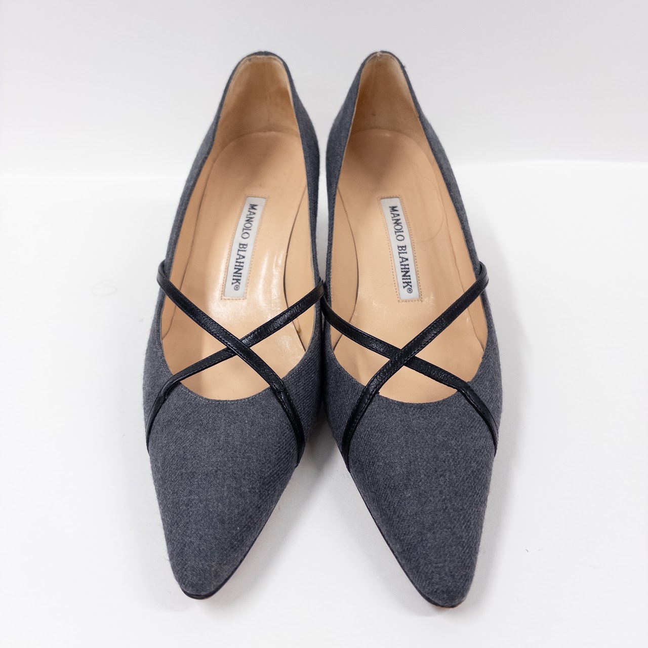 Manolo Blahnik Grey Flannel Pumps