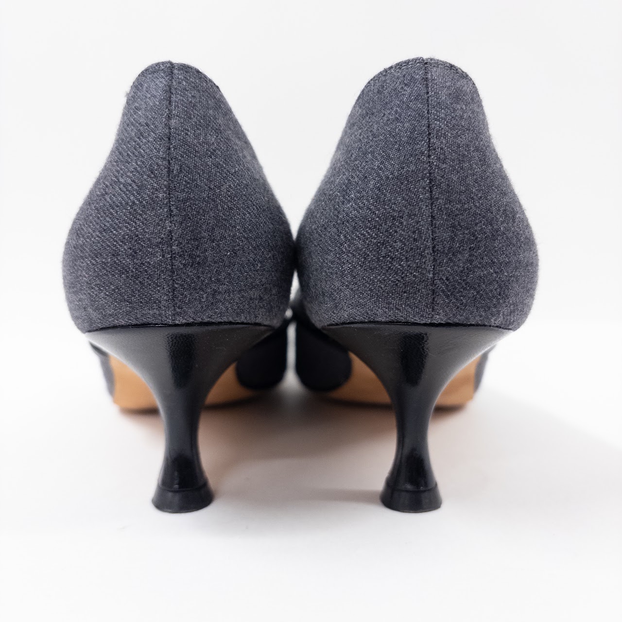 Manolo Blahnik Grey Flannel Pumps