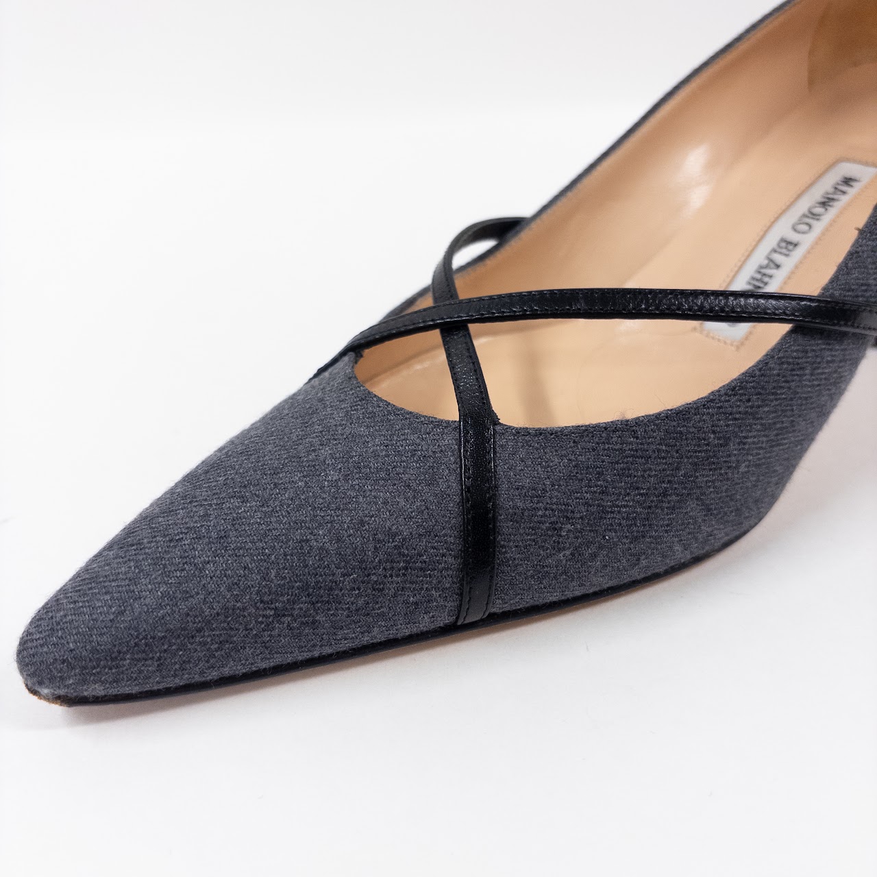 Manolo Blahnik Grey Flannel Pumps