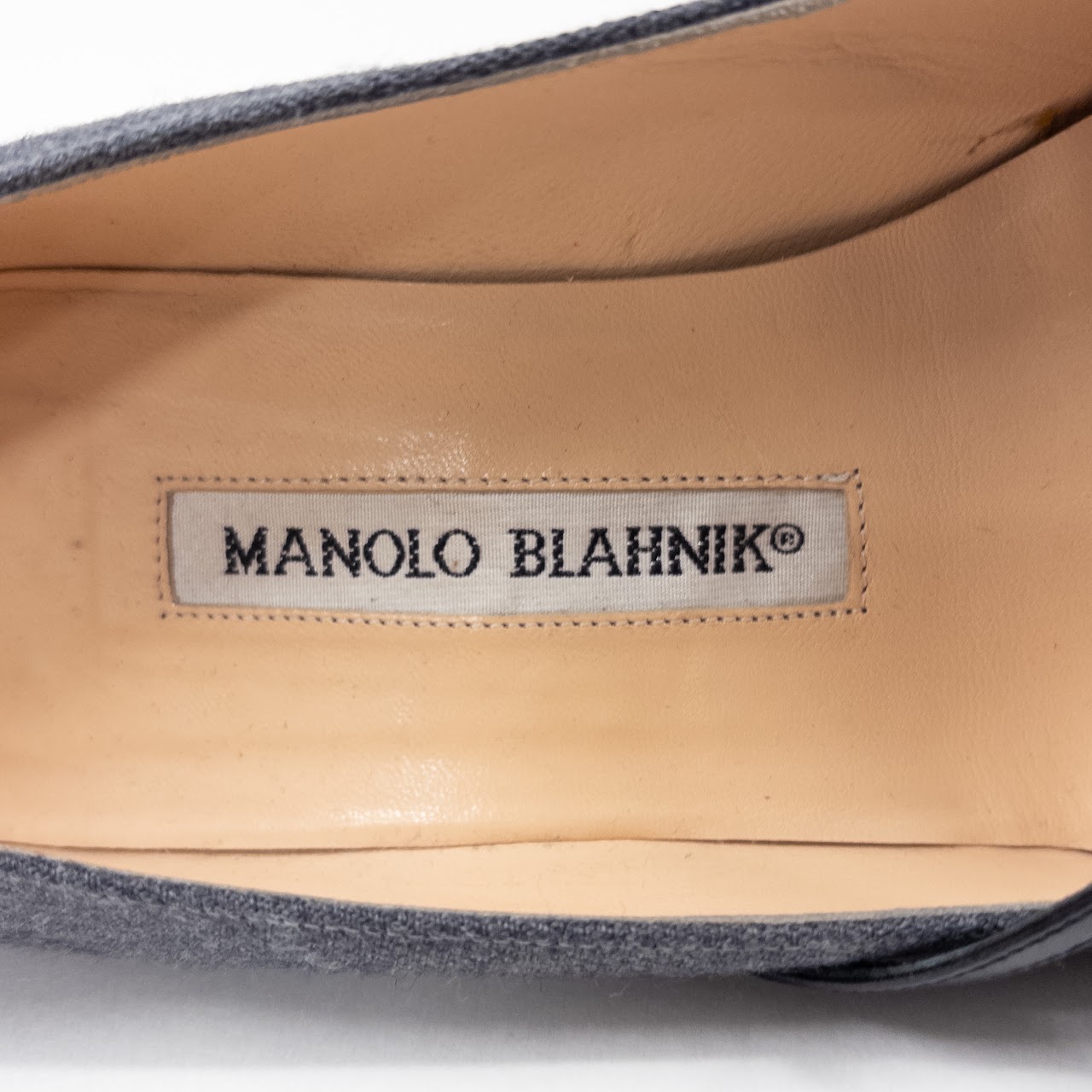 Manolo Blahnik Grey Flannel Pumps